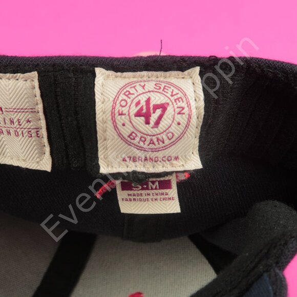 47 Detroit Tigers Hat Mens S-M Navy Blue Wool Blend Script New - Picture 10 of 12